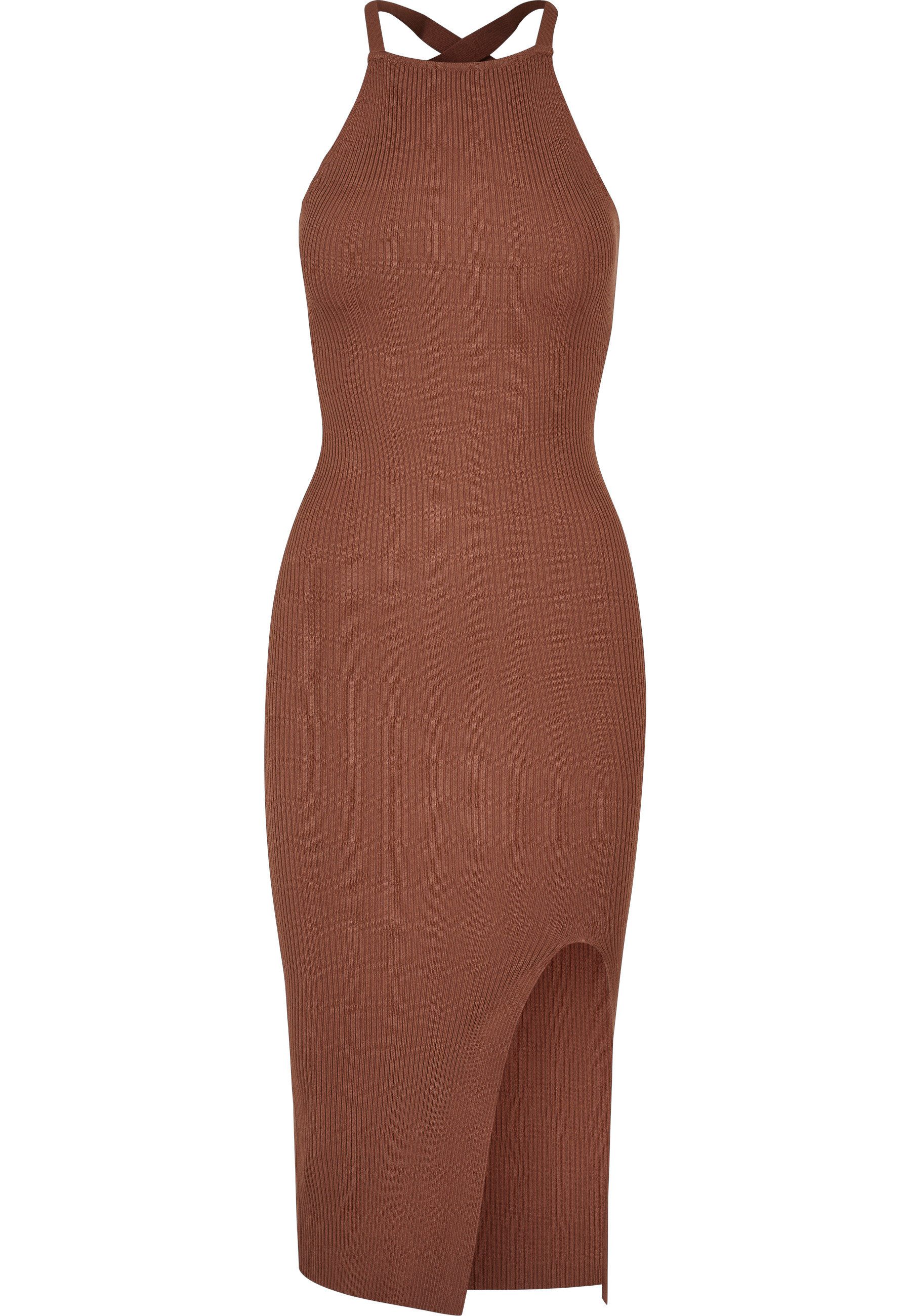 Urban Classics A-Linien-Kleid Urban Classics Damen Ladies Midi Rib Knit Crossed Back Dress (1-tlg)
