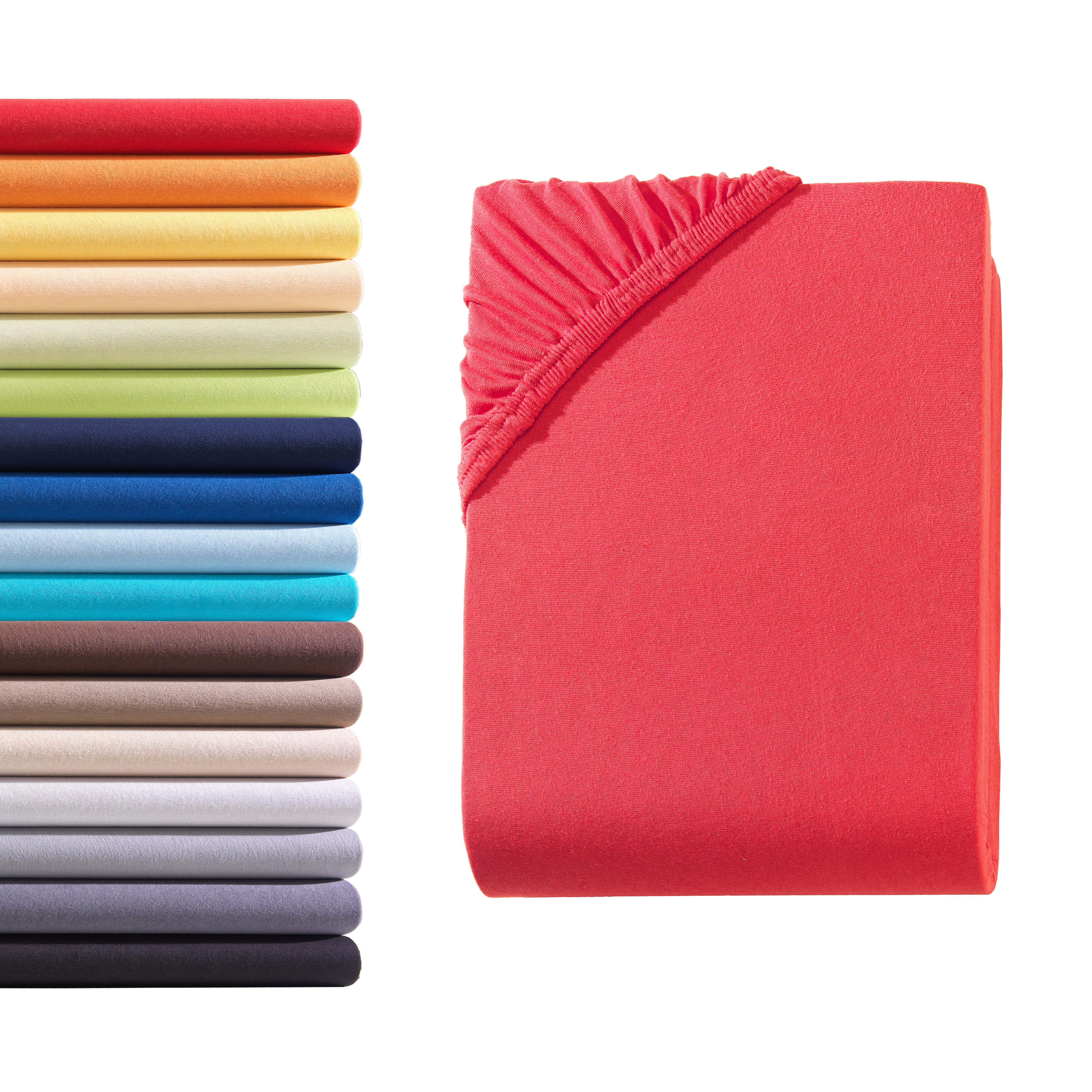 Hometex Premium Textiles Spannbettlaken Jersey Spannbettlaken 100% Baumwoll günstig online kaufen