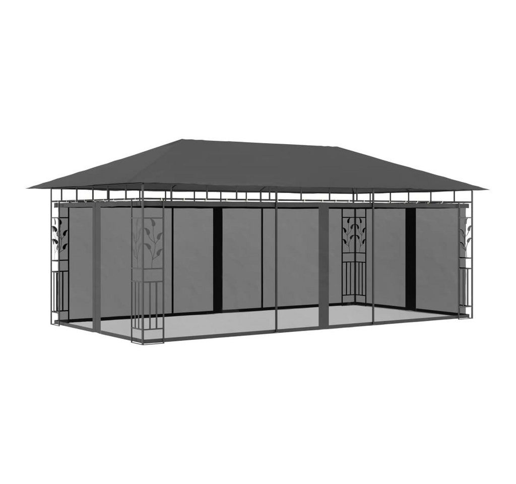 Thumbnail - vidaXL Pavillon, Partyzelt mit Moskitonetz 6x3x2,73 m Anthrazit