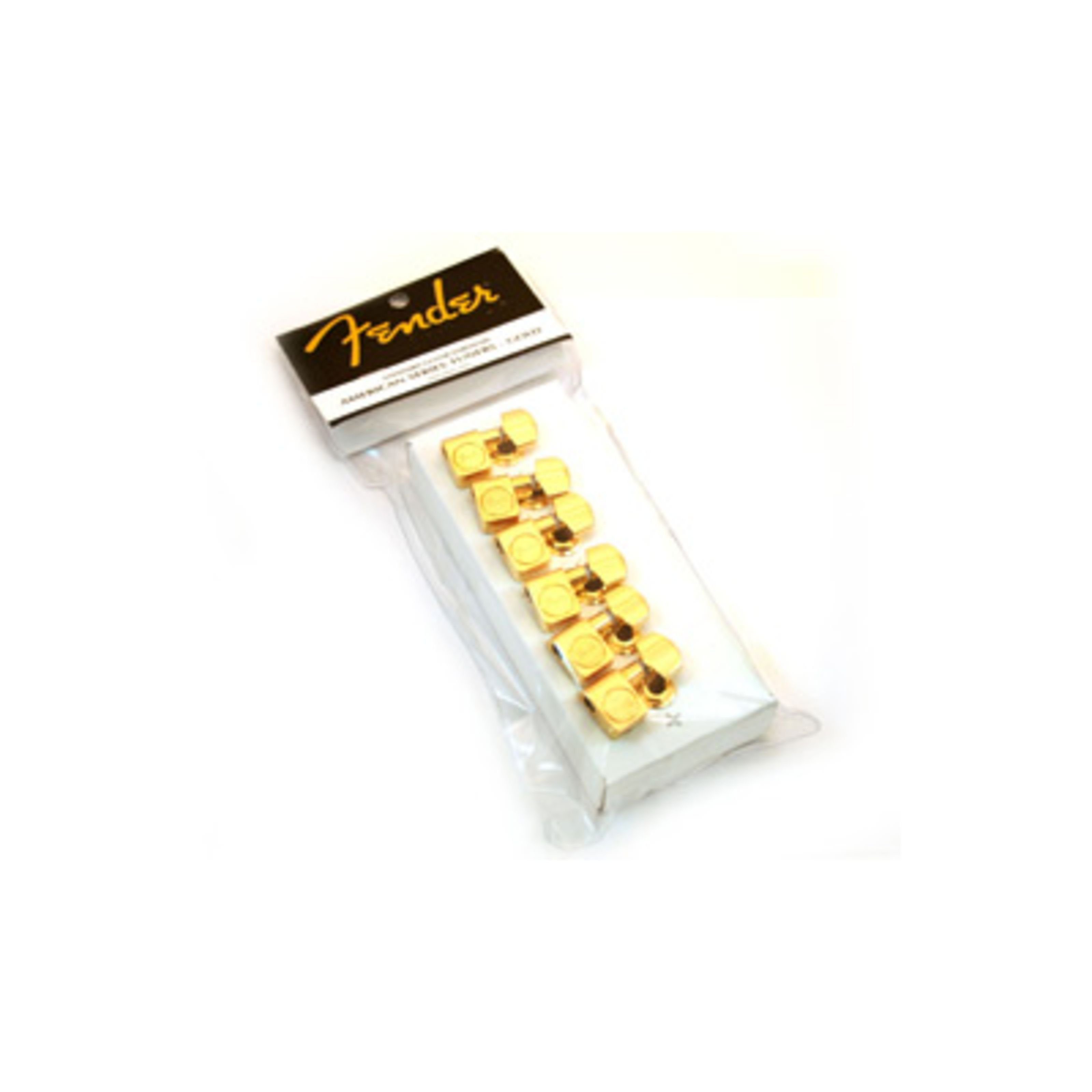 Fender Gitarrenmechanik-Set, (American Series Tuners Gold Stratocaster/Telecaster, ersatzteile für Gitarren, Mechaniken), American Pro Staggered Strat/Tele Tuning Machine Set Gold - Gitarren