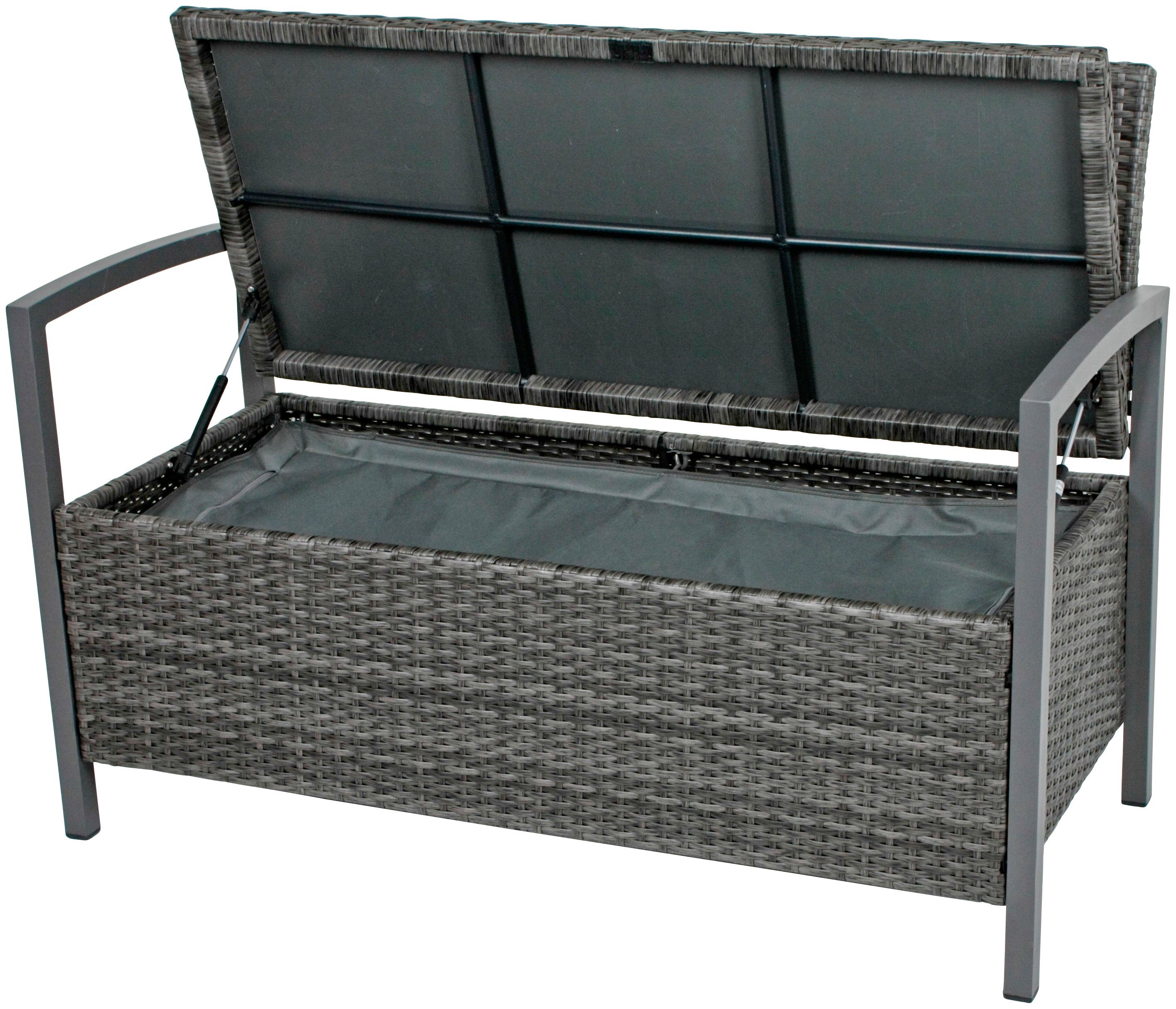 Garden Pleasure Gartenbank Ferrara, mit Staufach, BxTxH: 117x58x86 cm, verschiedene Farben