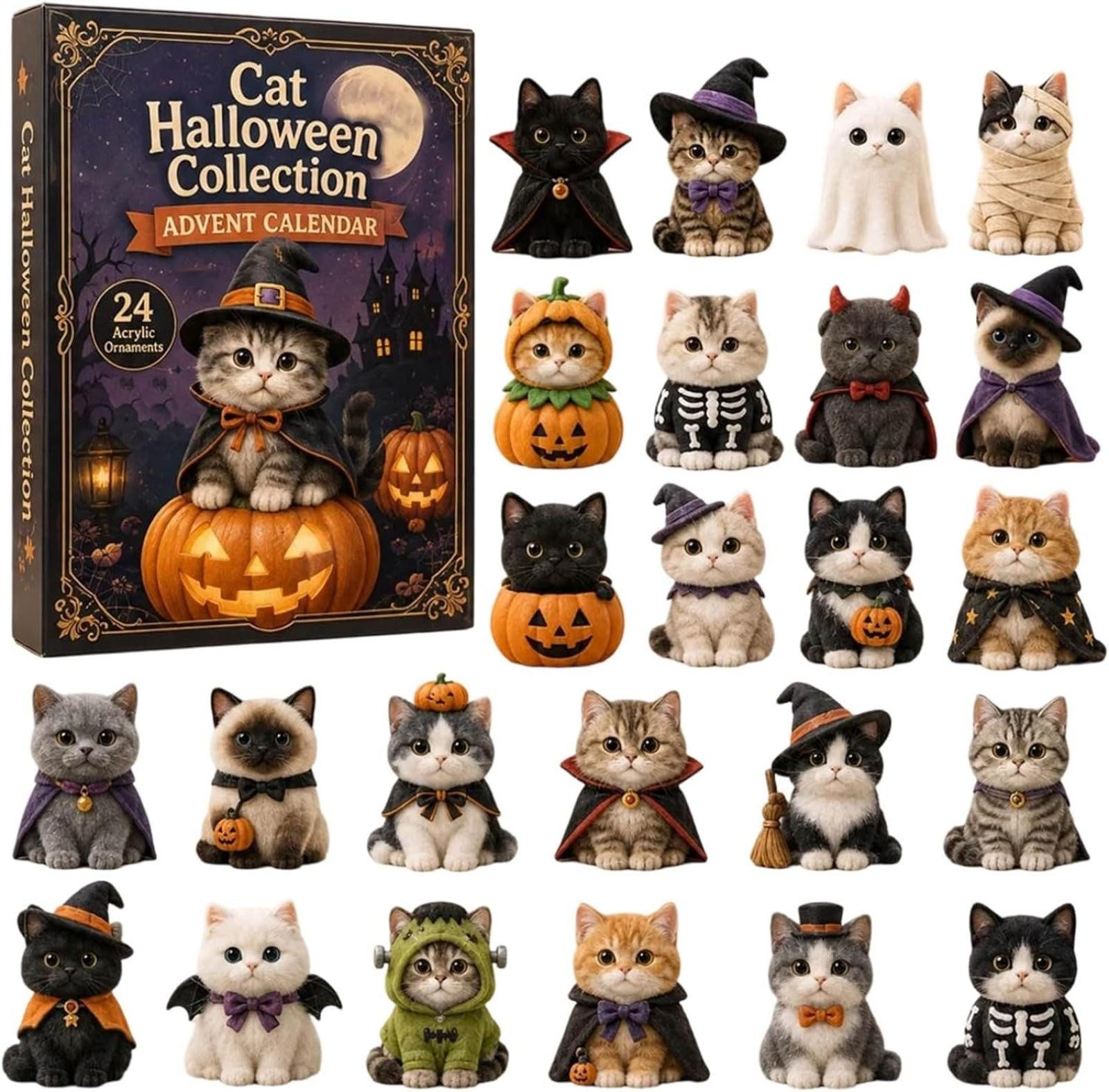 FELIXLEO Hörspielfigur Halloween Adventskalender 2026 24 Tage Mystery Countdown, B, (1-St)