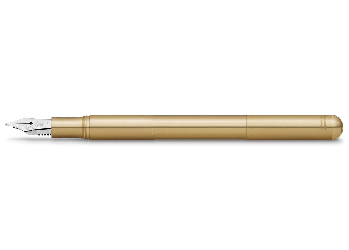 Kaweco Füllfederhalter Kaweco SUPRA Füllhalter Messing, Breit Stahl blank