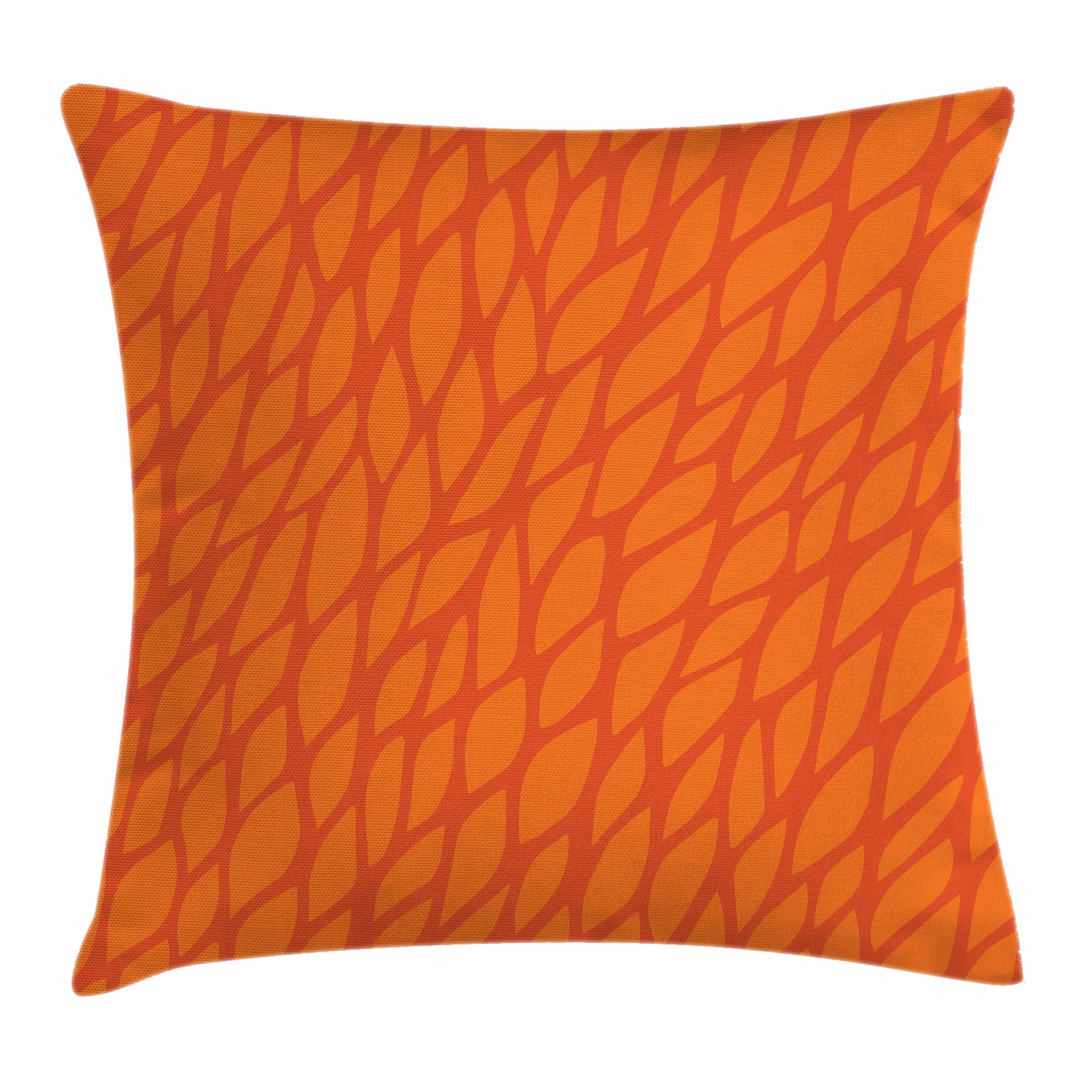 Abakuhaus Klaren Farbfesten (1 Beidseitiger Farben Laub orange Kissenbezüge Druck, Zusammenfassung Burnt Stück), Kissenhülle Reißverschluss
