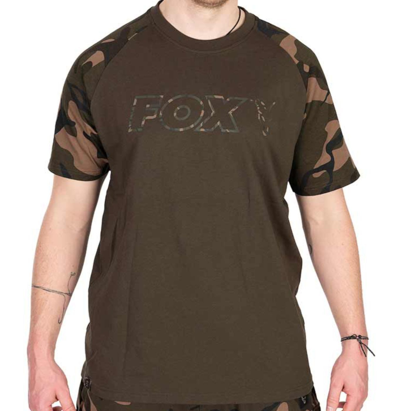 FOX International T-Shirt Fox khaki / Camo Outline T-Shirt - Angelshirt günstig online kaufen