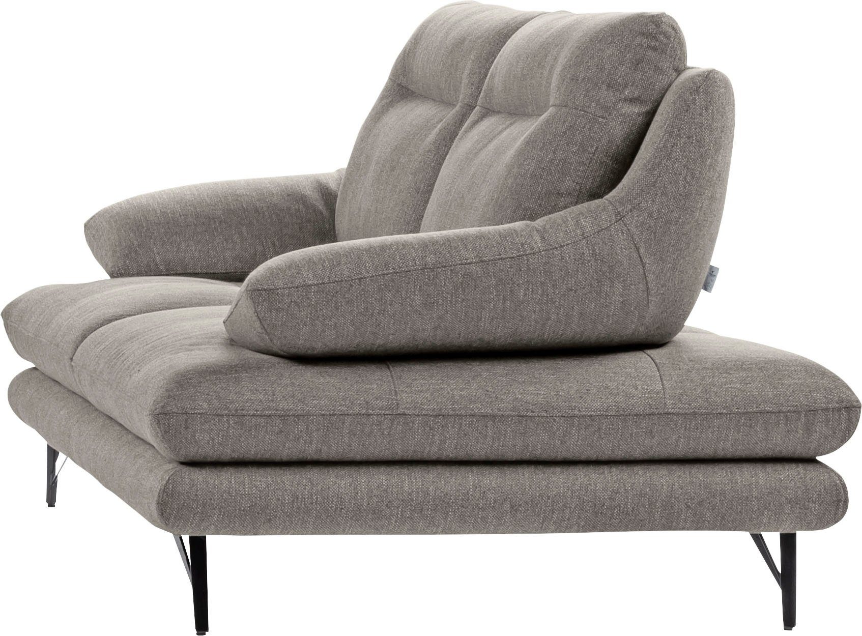 CALIA ITALIA 2,5-Sitzer Cezanne, elegant und bequem, aufwendige Detailverarbeitung, im Strukturbezug, wahlweise mit Sitztiefenverstellung