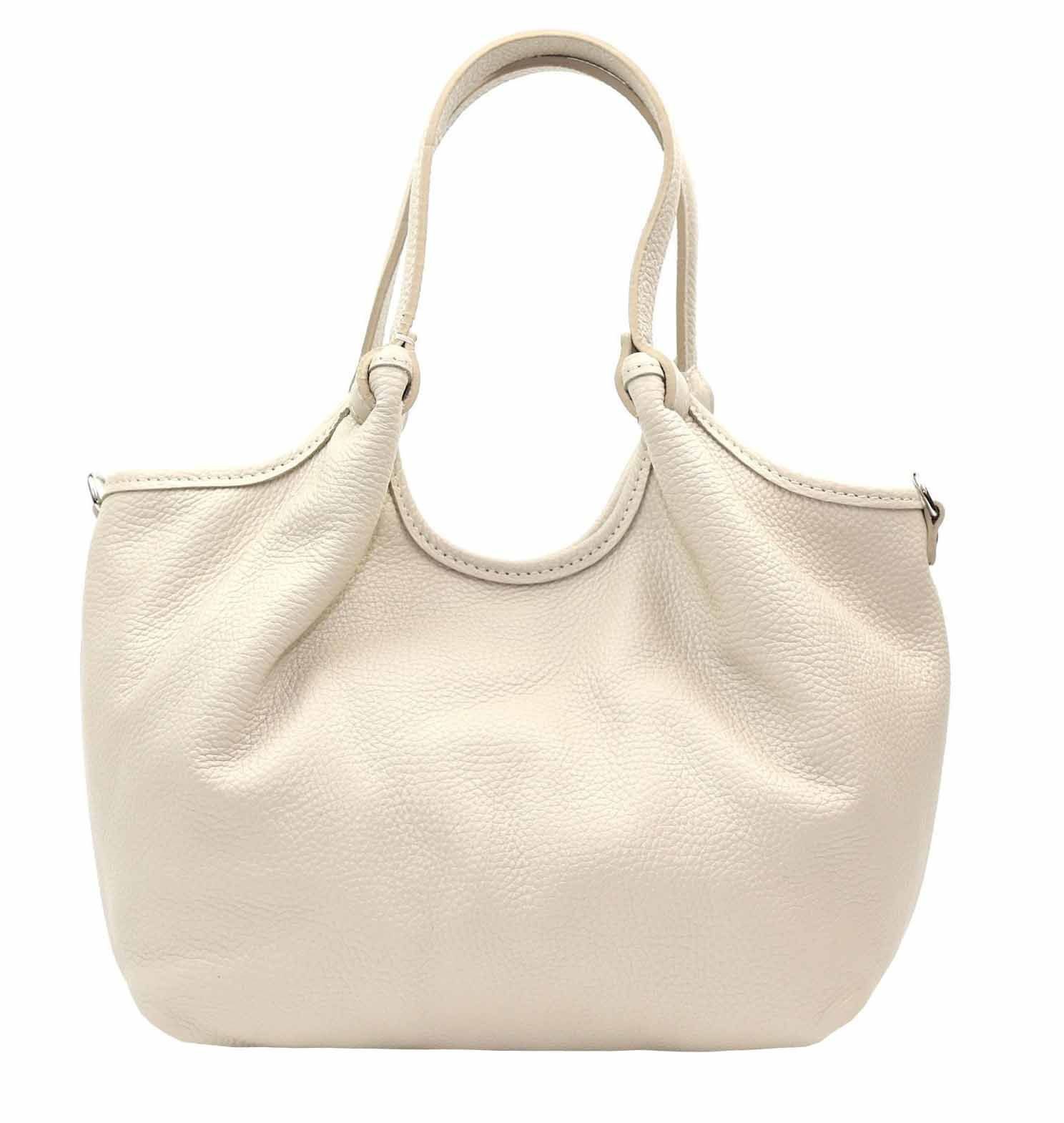 ITALYSHOP24 Shopper Made in Italy Damen Leder Tasche Tote Bag Business Handtasche Freizeit, Schultertasche Crossbody Beuteltasche Henkeltasche Ledertasche Urlaub
