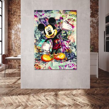 ArtMind XXL-Wandbild Micky - Smile - Graffiti, Premium Wandbilder als Poster & gerahmte Leinwand in 4 Größen, Wall Art, Bilder fürs Wohnzimmer und Büro