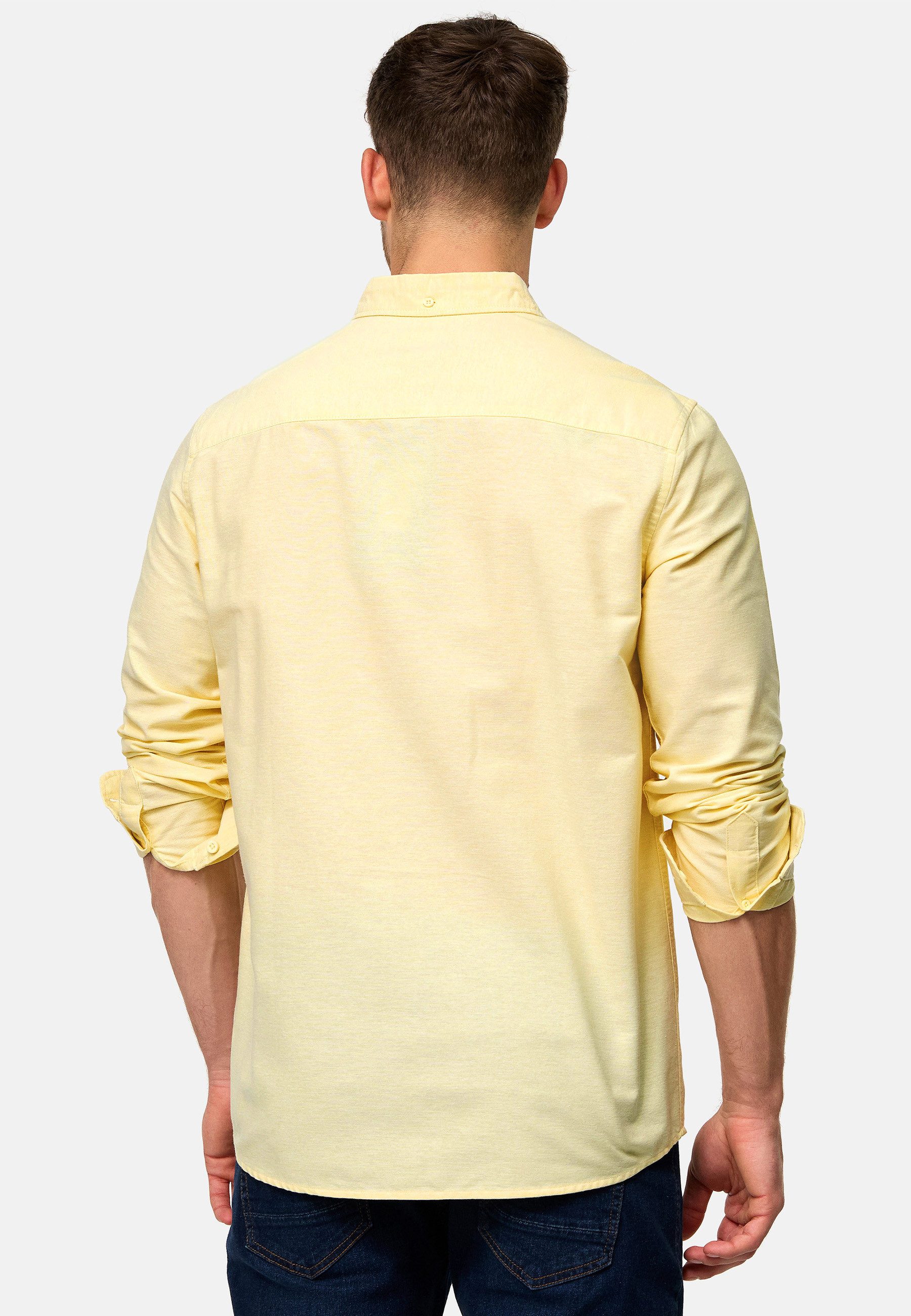 Indicode Langarmhemd Herren Kepner Herrenhemd Langarm mit Button-Down-Kragen und Brusttasche