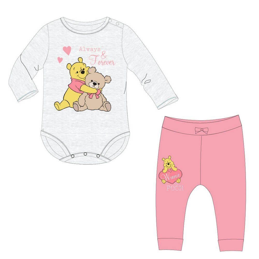 Babybogi Jogginganzug Winnie The Pooh Baby-Outfit -2 teilig Disney kleidung  für Mädchen