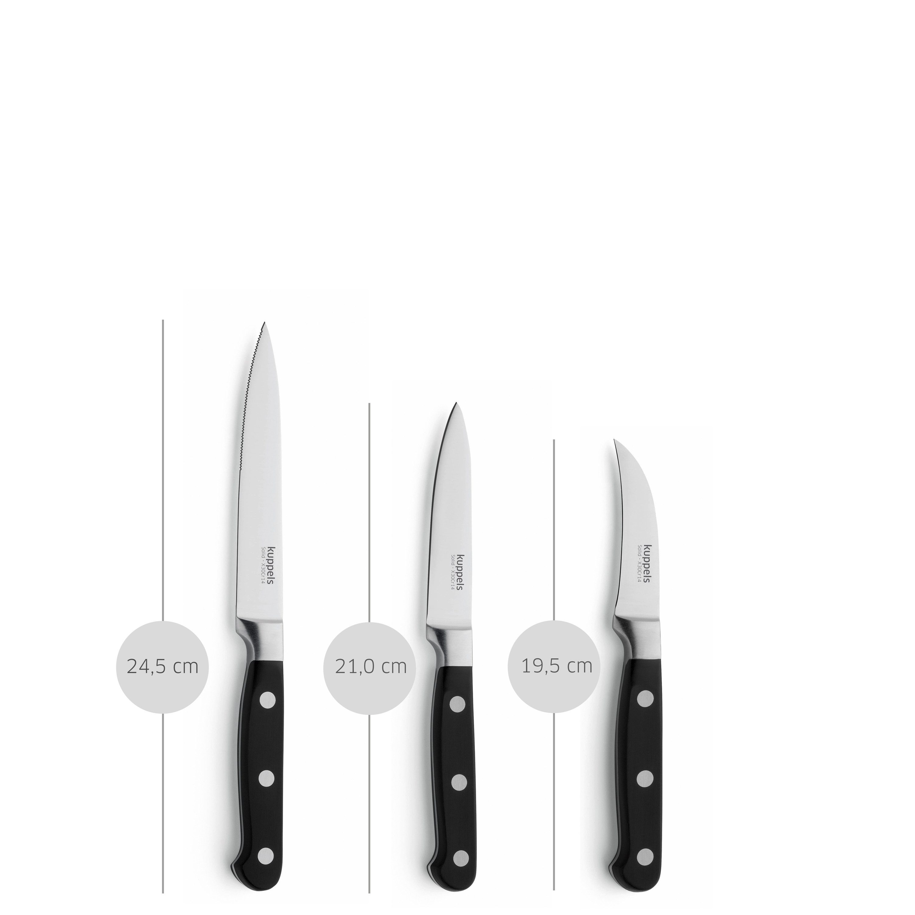 Kuppels Messer-Set SOLID (3-tlg), scharf und langlebig