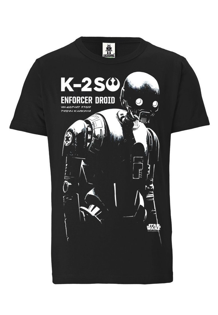 LOGOSHIRT T-Shirt Star Wars K-2SO mit Star tollem - Wars-Frontdruck