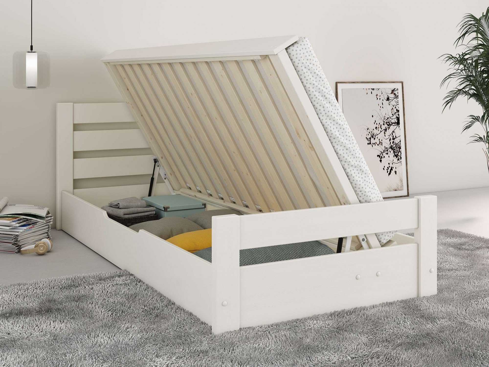 OTTO home Massivholzbett "GODJE ", TOPSELLER, zertifiziertes Massivholz (Ki günstig online kaufen