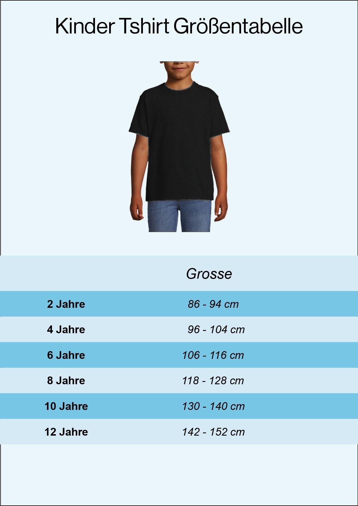 richtigem Kinder Frontprint Designz T-Shirt mit Alf T-Shirt Youth Grau