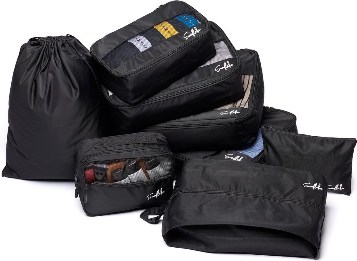 Sunflake Kofferorganizer Packwürfel - 8 Stück - Passend für Koffer & Rucksa günstig online kaufen