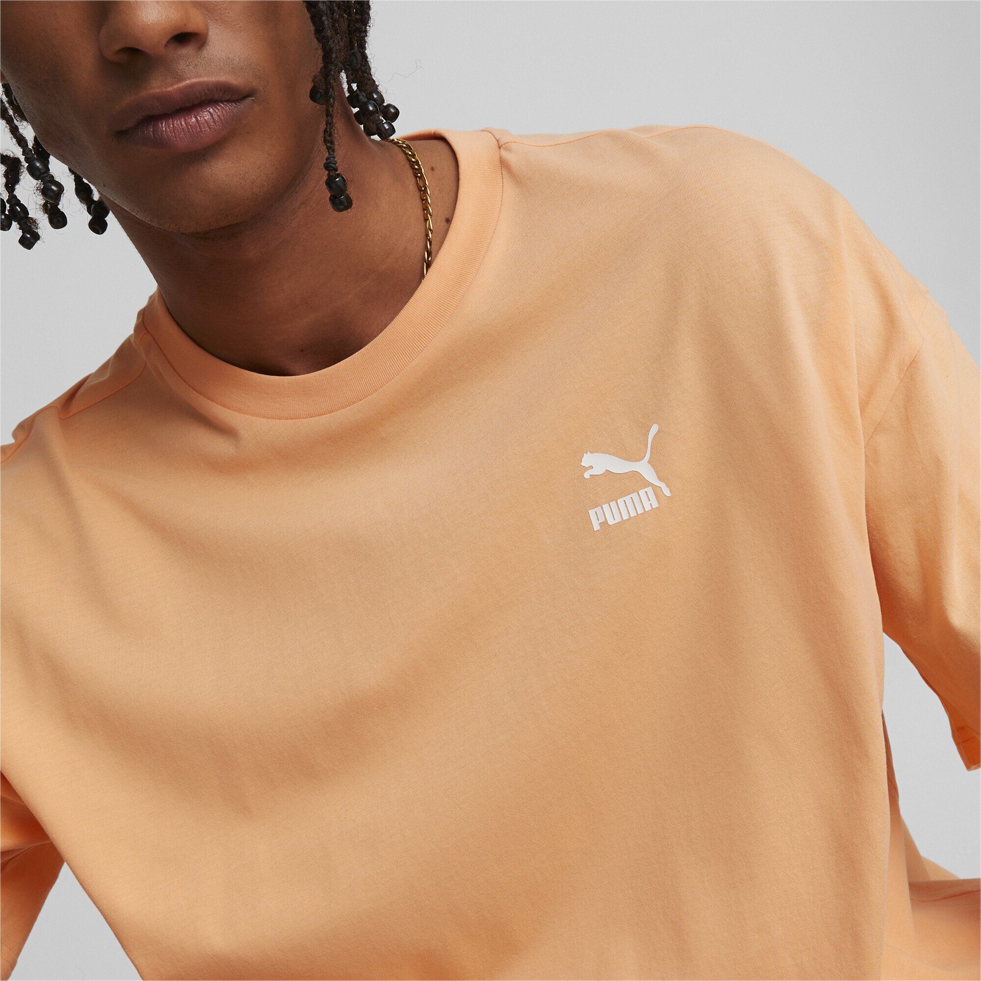 PUMA T-Shirt Classics Oversized T-Shirt Orange Herren Peach