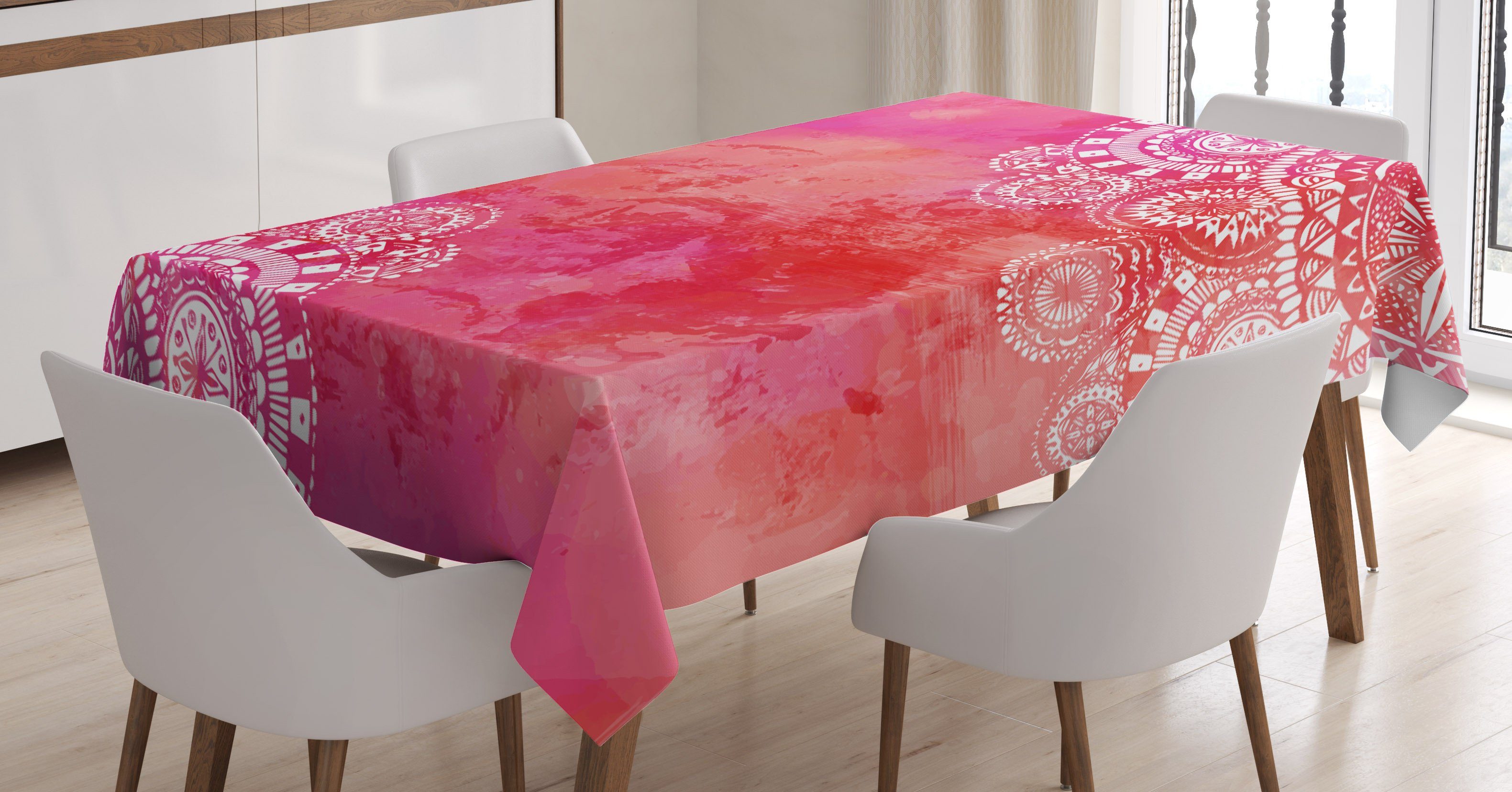 Abakuhaus Tischdecke Farbfest Waschbar Für den Außen Bereich geeignet Klare Farben, Mandala Motive