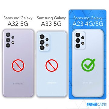 EAZY CASE Handyhülle Liquid Glittery Case für Samsung Galaxy A23 5G 6,6 Zoll, Kratzfeste Silikonhülle stoßfestes Back Cover Phone Case Etui Silber