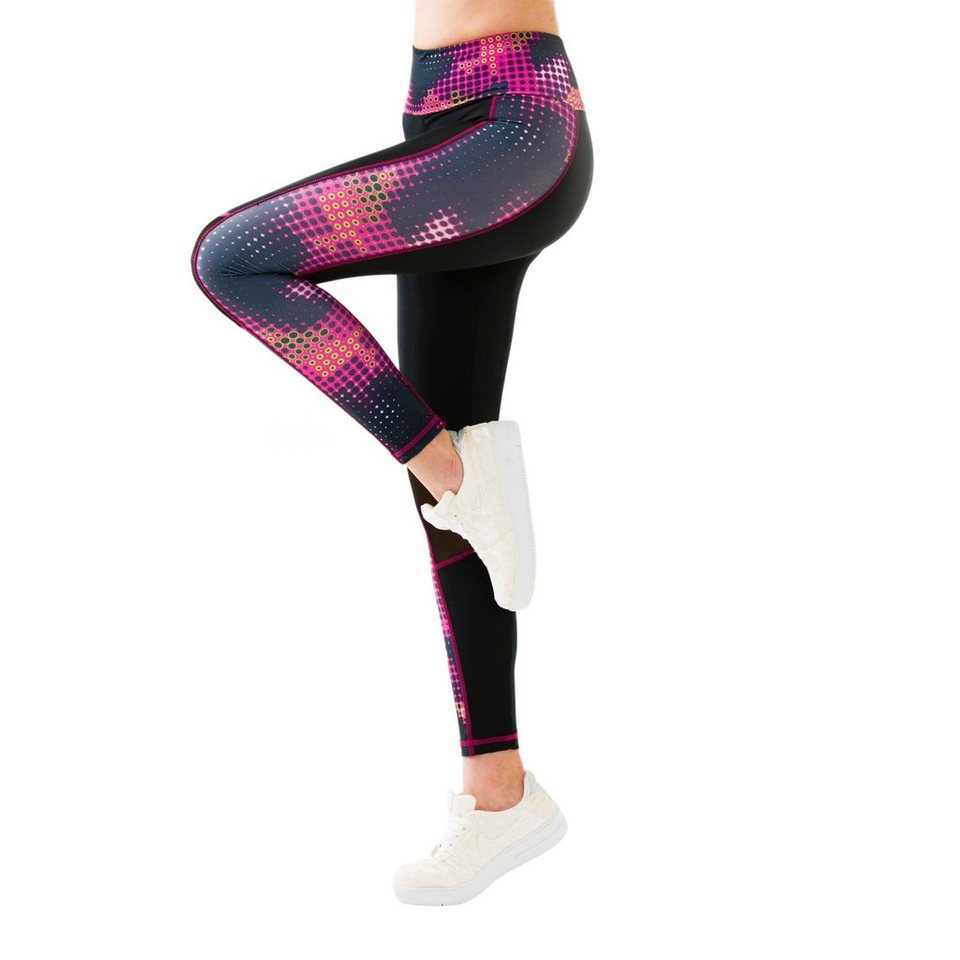 Damen Jogginghose Laufhose Push-up Fitnesshose Legging Yoga Sport Mesh Leggins 