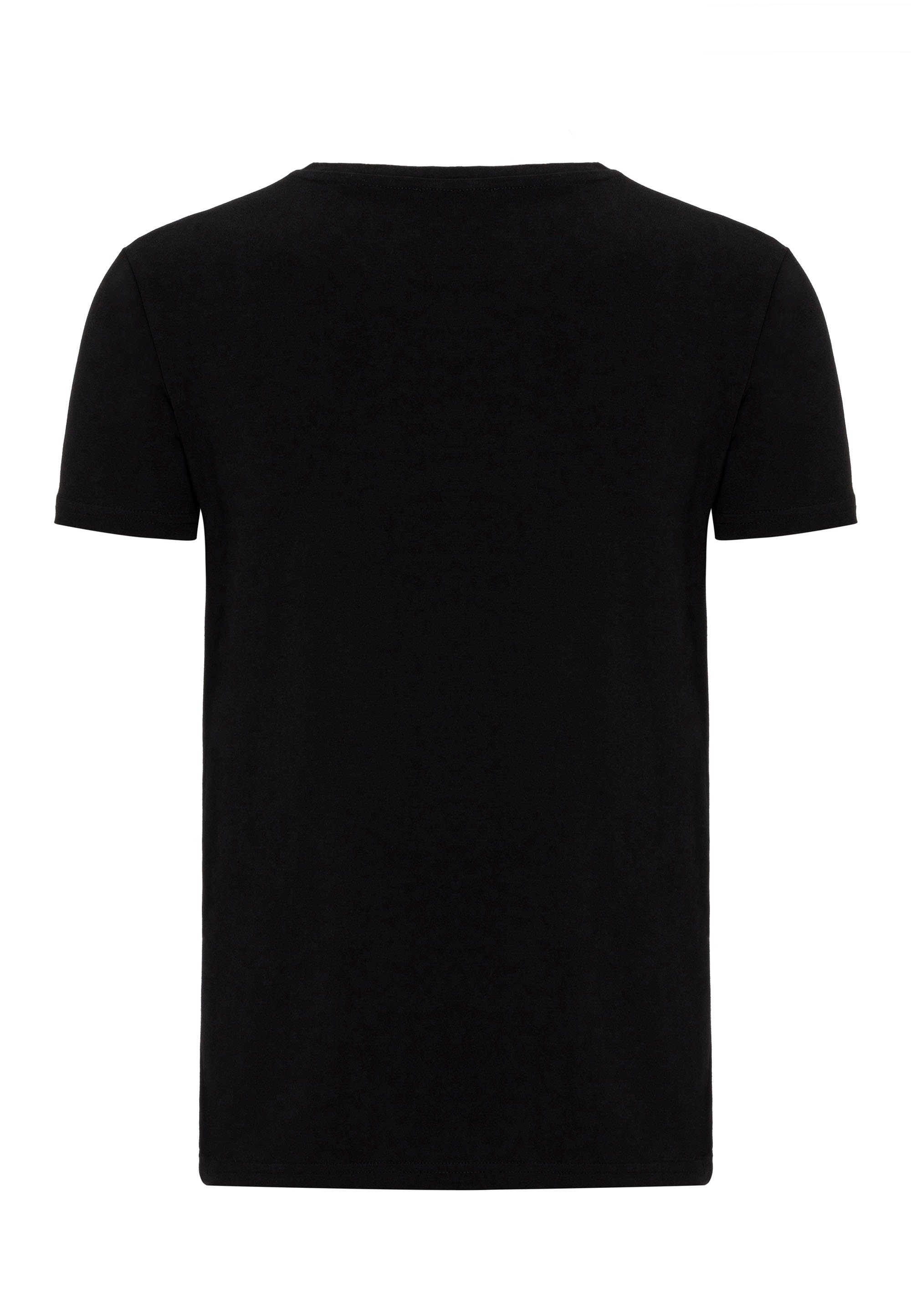 Logopatch Waco RedBridge dezentem schwarz T-Shirt mit