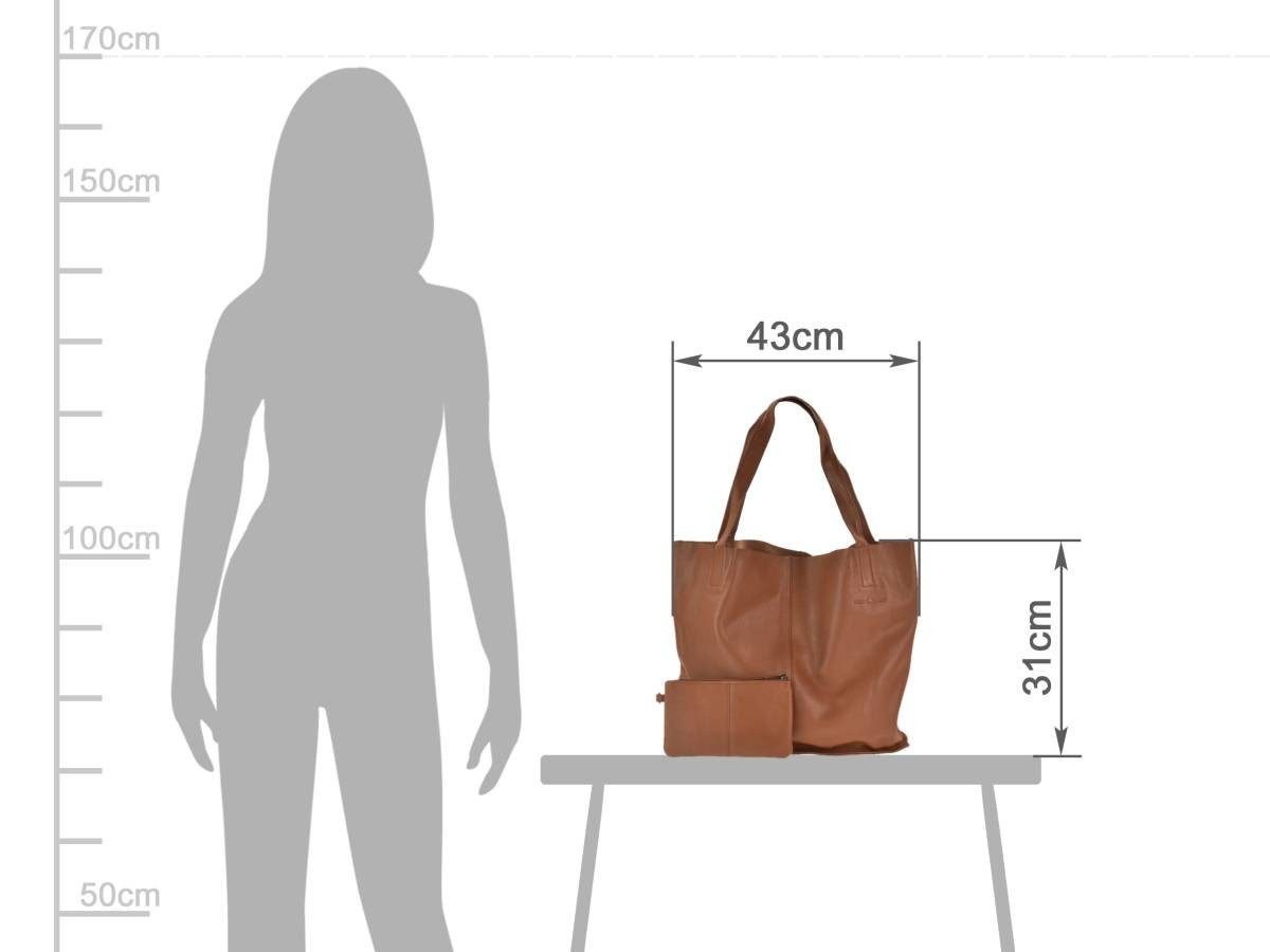 Greenburry Shopper "Carmen" Handtasche Leder 43x31cm, Handtasche, mit kleiner Bag in Bag Tasche