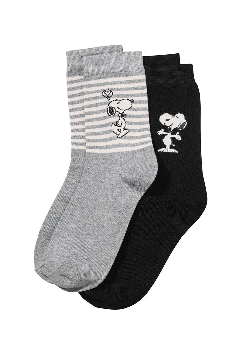 ONOMATO! Socken Peanuts Snoopy Damen Strümpfe Socken 2er Pack (2-Paar)