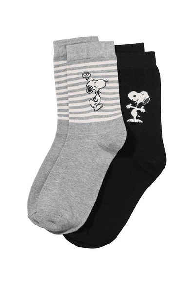 ONOMATO! Шкарпетки Peanuts Snoopy Damen Strümpfe Шкарпетки 2er Pack (2-Paar)