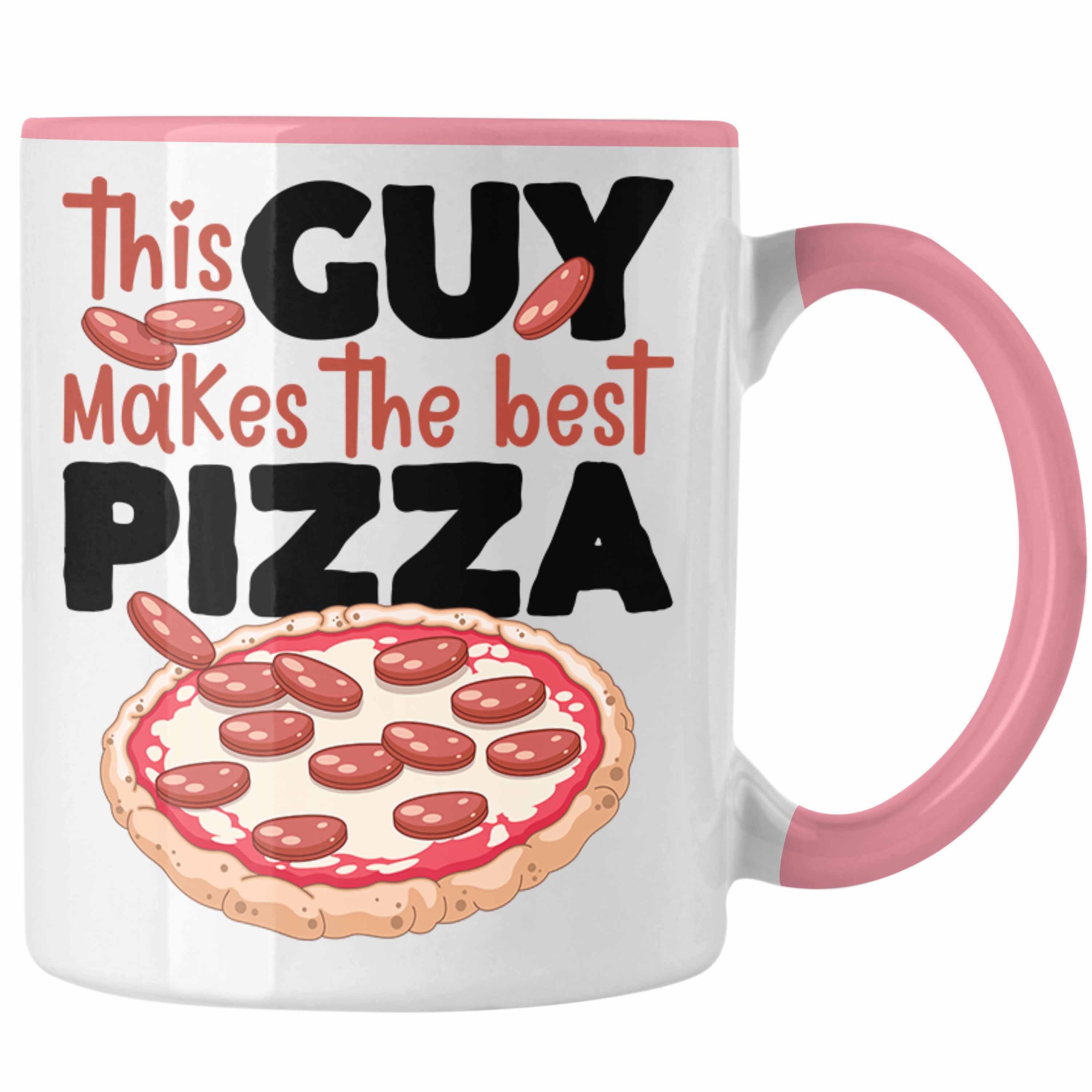 Trendation Tasse Pizzabäcker Tasse Geschenk Beste Pizza Geschenkidee Lustiger Spruch Rosa