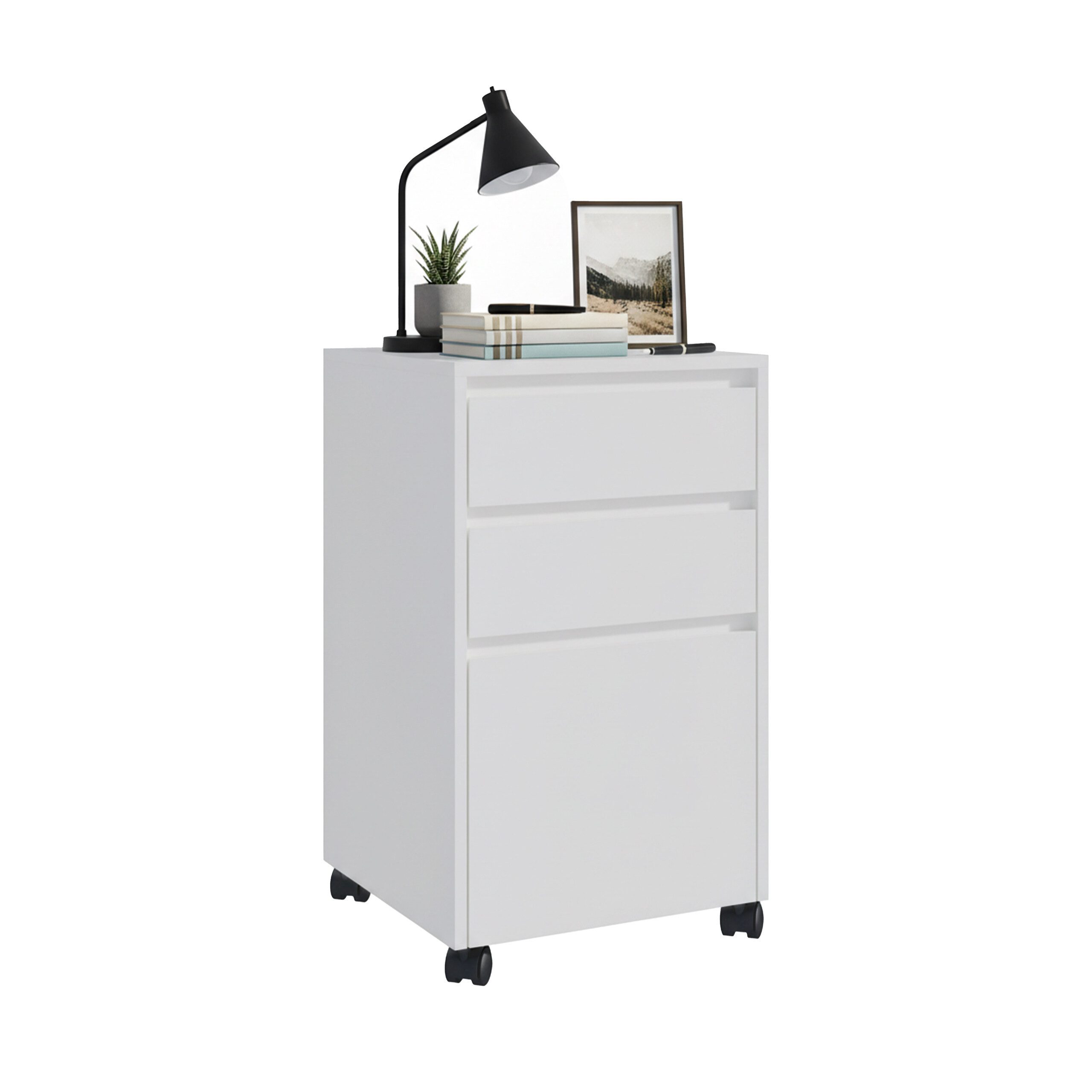 relaxdays Rollcontainer mit 3 Schublade, weiß günstig online kaufen