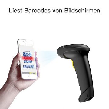 Inateck Barcode Scanner 2D Bluetooth, Wireless QR Code Scanner Handscanner