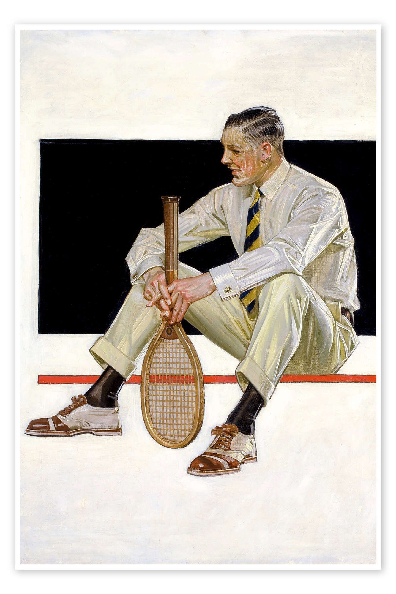 Posterlounge Poster Joseph Christian Leyendecker, Tennisspieler, Malerei