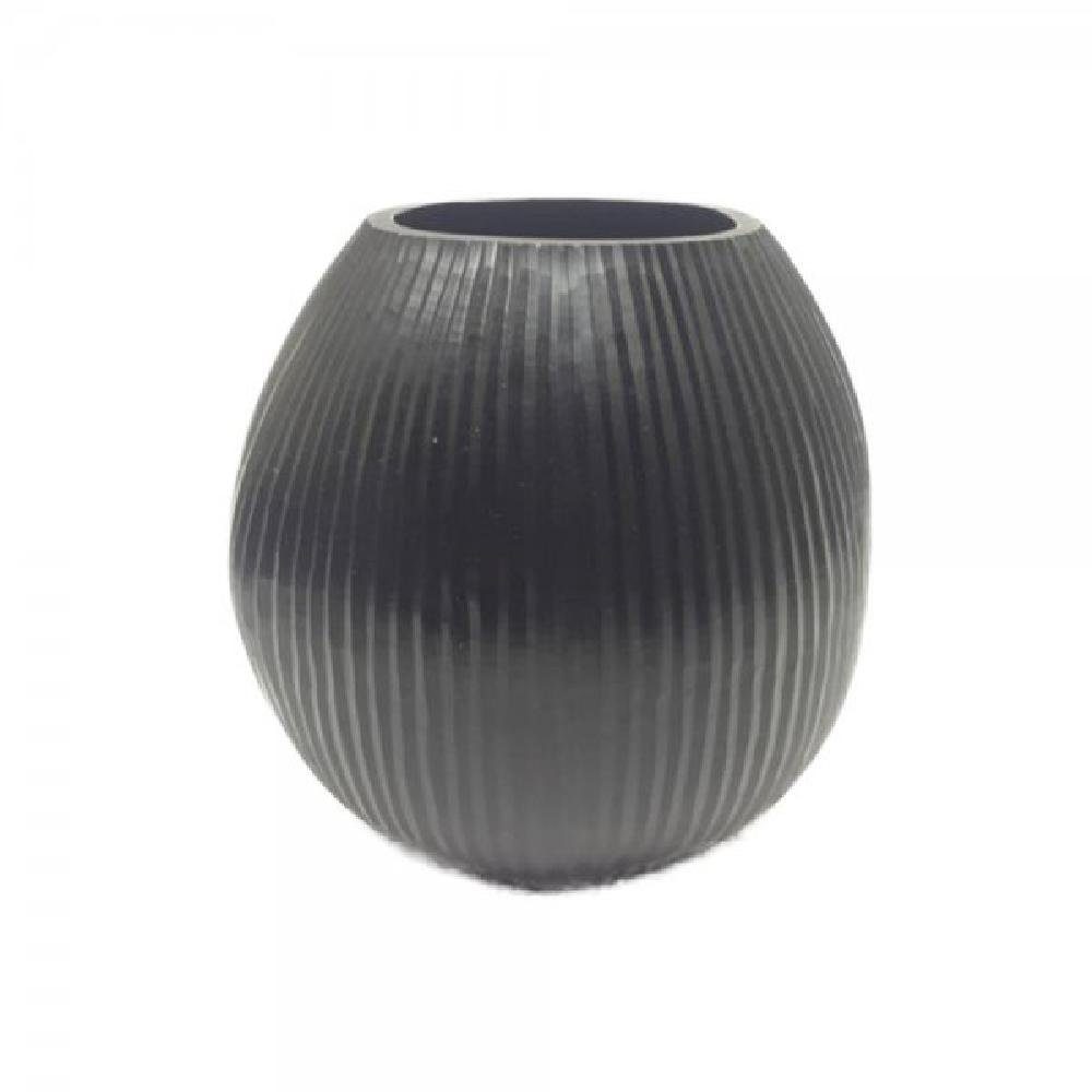 Lambert Dekovase Vase (20cm) Schwarz Rund Glas