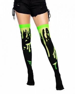 Horror-Shop Zombie-Kostüm Overknee Strümpfe im Zombie Splatter Design