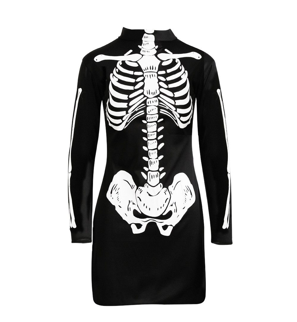 Fries Zombie-Kostüm Zombie Skelett Girl Minikleid Kostüm Halloween Fasching günstig online kaufen