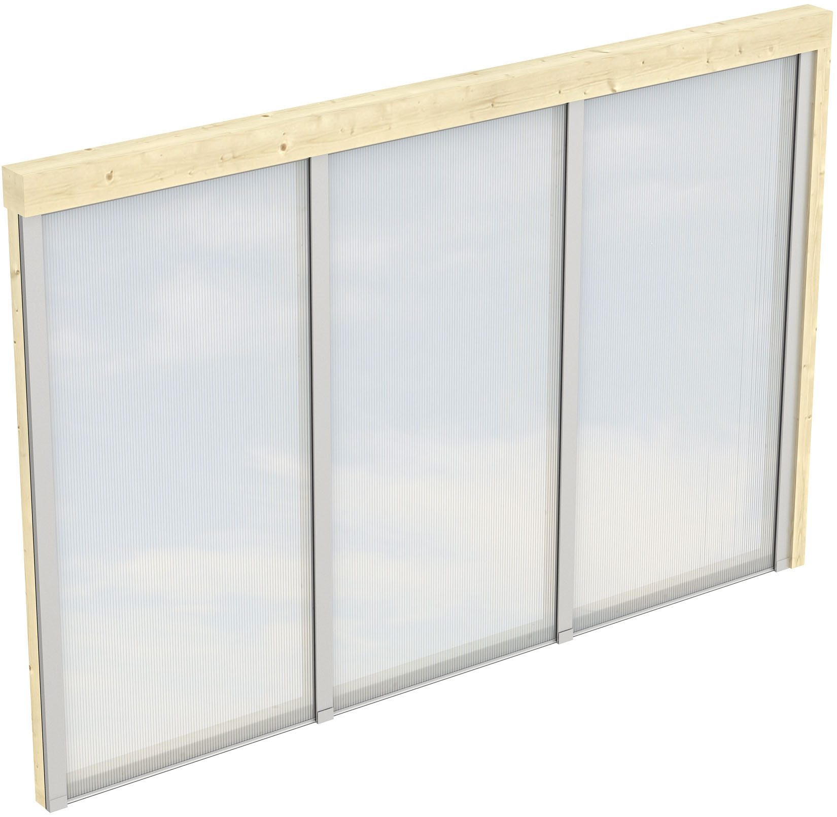Skanholz Carport-Seitenwand, BxH:305x200 cm, m. Polycarbonat, Wandanbau