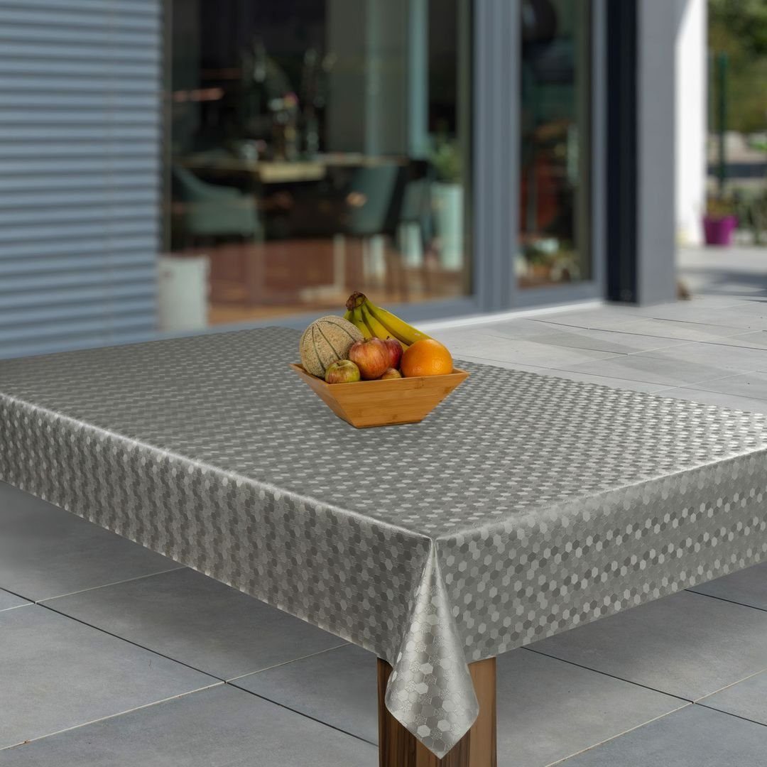 laro Tischdecke »Wachstuch-Tischdecken Abwaschbar Silber Grau Karo Metallic  Hexagon rechteckig« online kaufen | OTTO