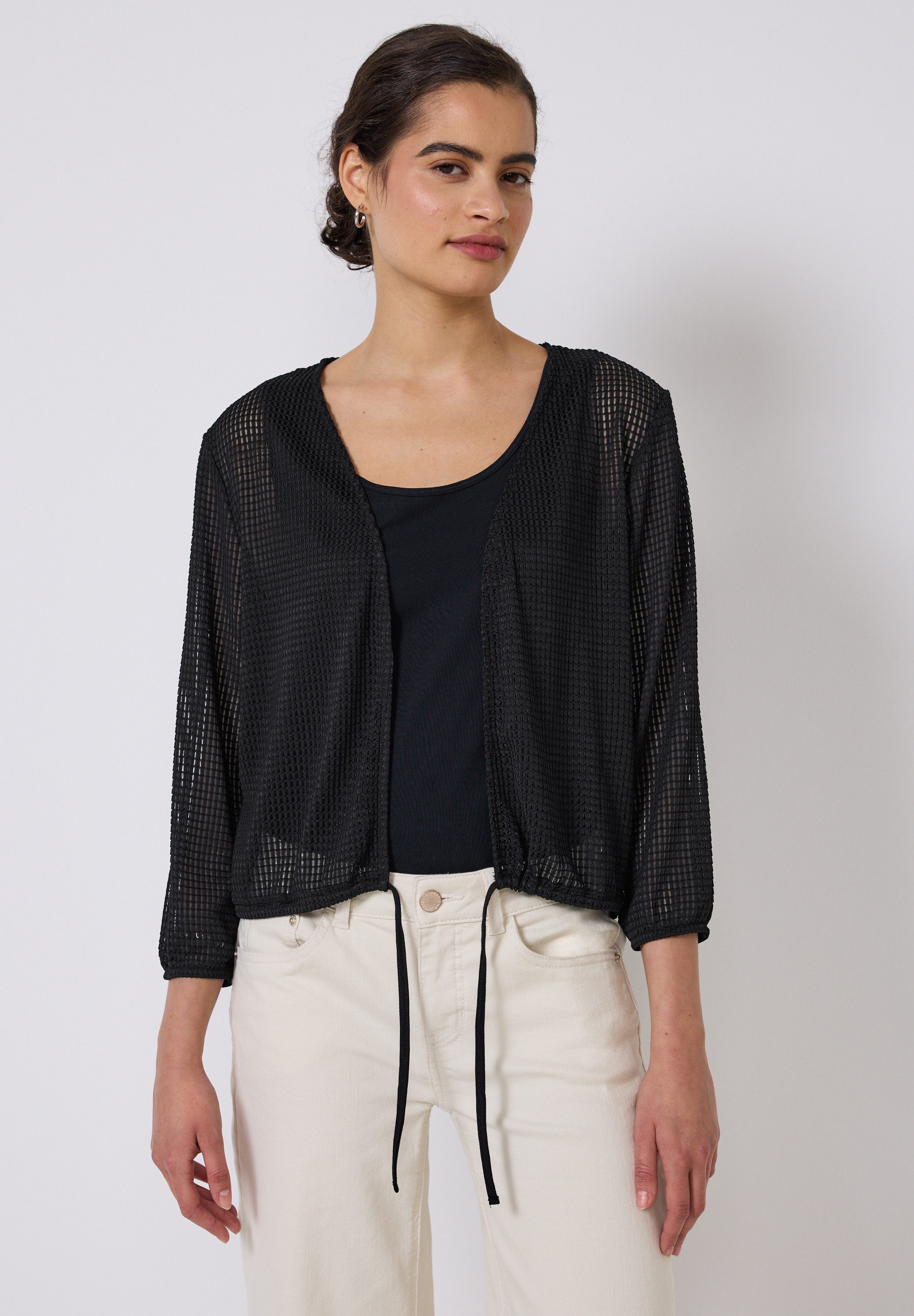 STREET ONE STUDIO Cardigan mit Tunnelzugbändchen günstig online kaufen