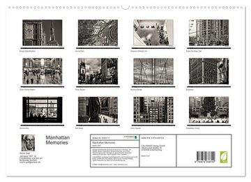 CALVENDO Wandkalender Manhattan Memories - Erinnerungen an New York (Premium, hochwertiger DIN A2 Wandkalender 2023, Kunstdruck in Hochglanz)
