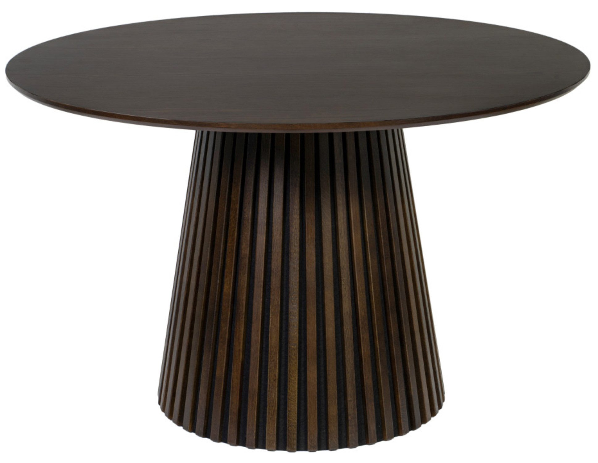 MR.DEKO Esstisch Diningtisch Barletta Smoked Oak rund 120 cm, Esstisch, leicht zu reinigen, 18 mm Tischplattenstärke