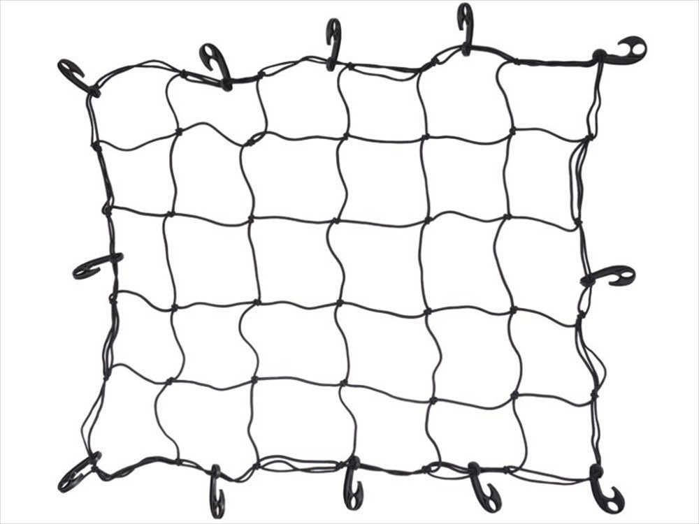 Carmotion Anhängernetz Gepäcknetz, 75x90cm mit Haken, Gepäcknetz, 75x90cm mit Haken