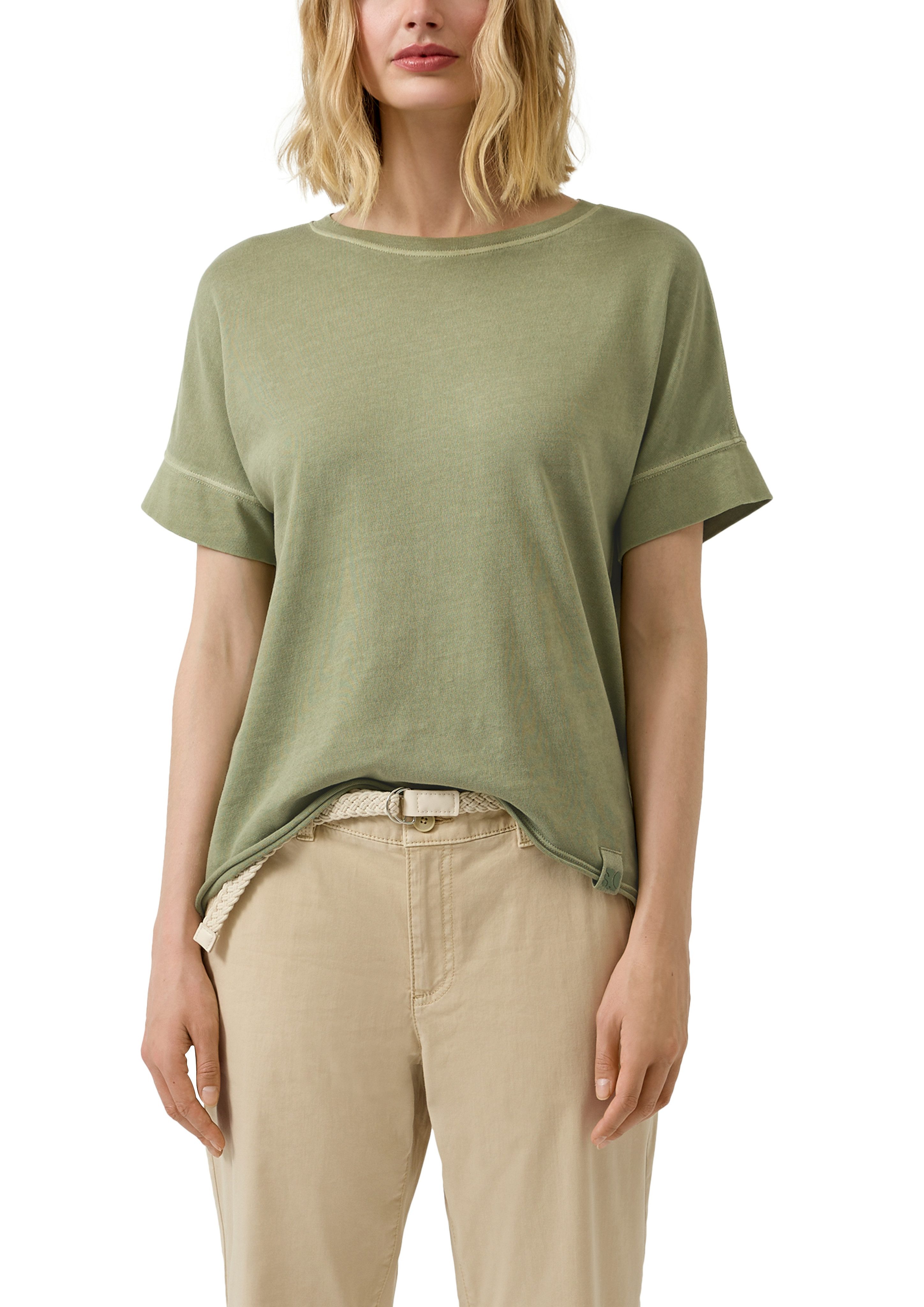 s.Oliver T-Shirt mit offenem Saum