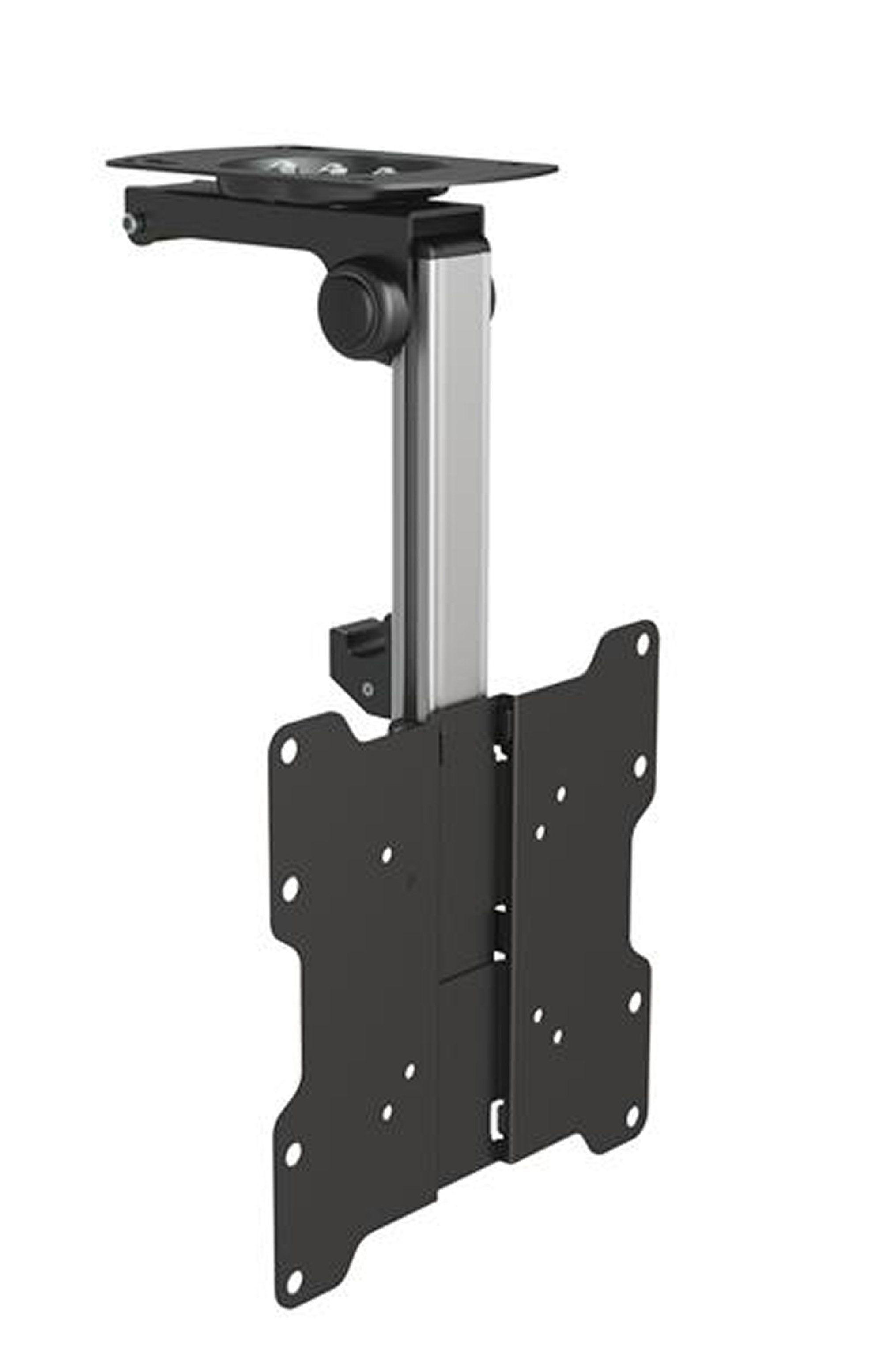 Xantron TV-Deckenhalterung für Monitore 23-37" ausziehbar, DEHA-222, (bis 37 Zoll, neigbar, schwenkbar & arretierbar, schwarz-silber, für Flat & Curved Screens)