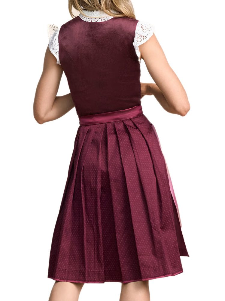 Krüger Madl Dirndl Dirndl Royce 60cm Länge bordeaux