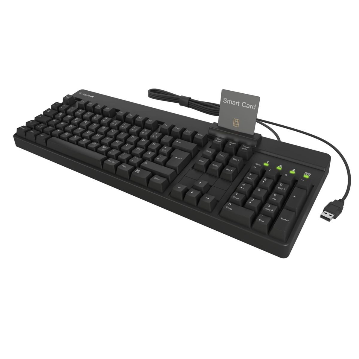KEYSONIC KSK-8040U-CR Full-Size Tastatur Cardreader PC-Tastatur