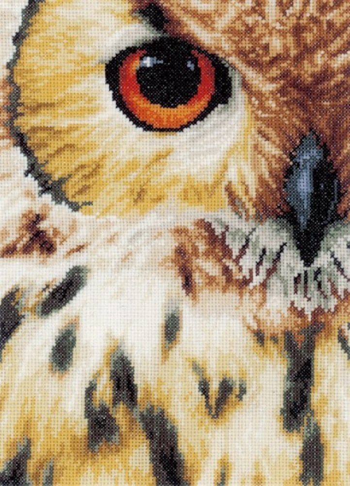 Lanarte Kreativset Lanarte PN-0157518 Eule Kreuzstichpackung, (Set, embroidery Kit), Made in Europe