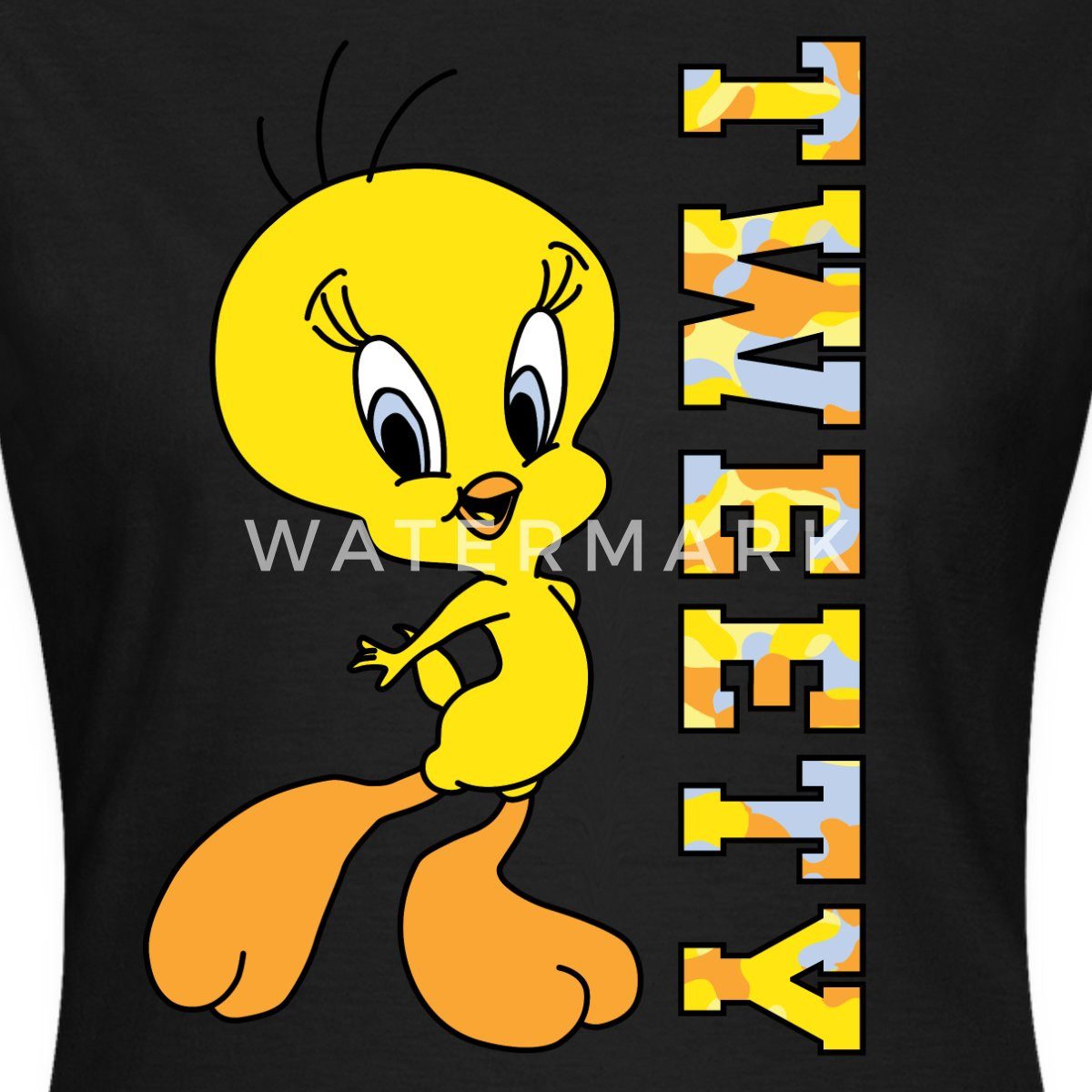 Spreadshirt T-Shirt Looney Tunes Tweety Camouflage günstig online kaufen