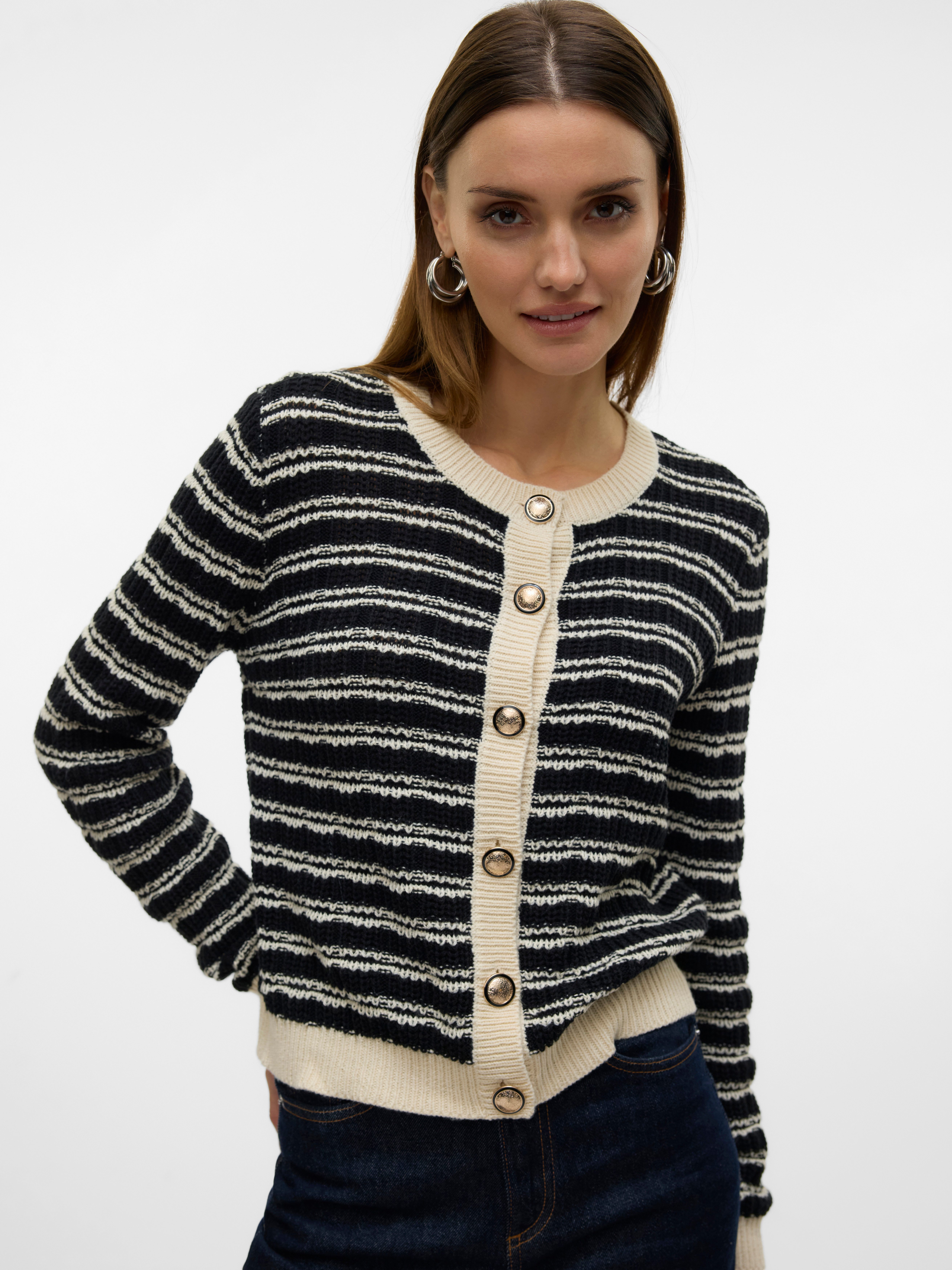 Vero Moda Strickjacke VMCHARLOT LS O-NECK günstig online kaufen