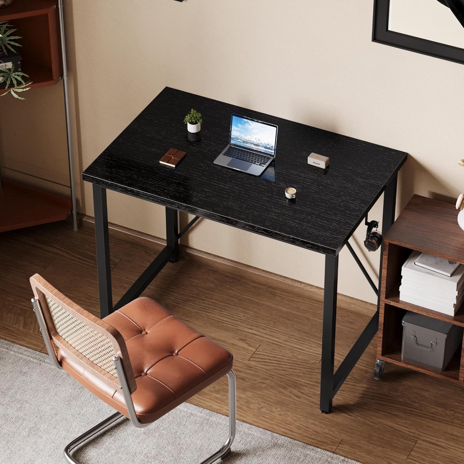HOMALL Gamingtisch Computertisch, geeignet für kompakte Räume: 80/100/120/140 cm (Kompakter Schreibtisch und Spieltisch, maximale Tragkraft 130 Kilogramm)