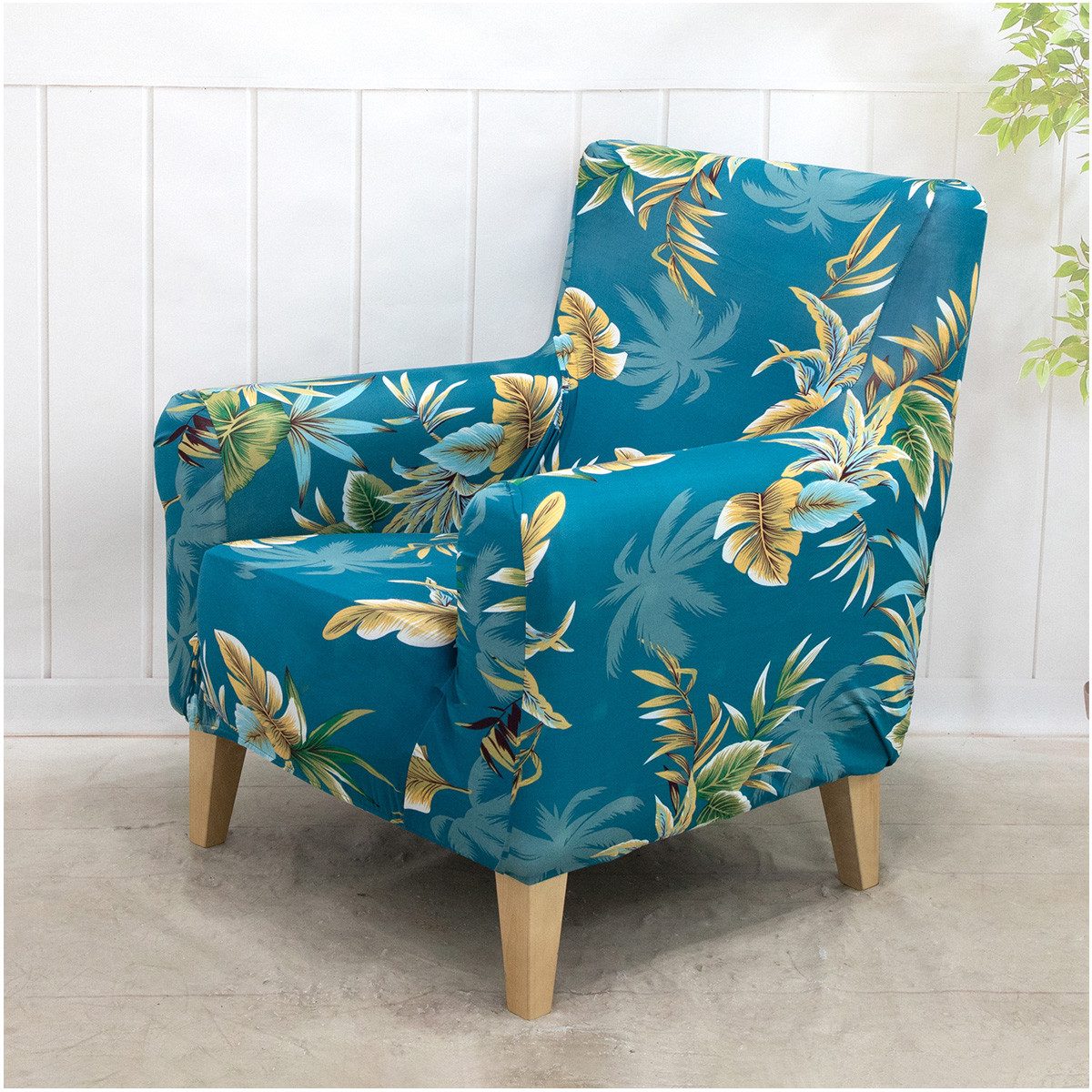 Qelus Sesselhusse Stretch Sofa Überzug, Blau