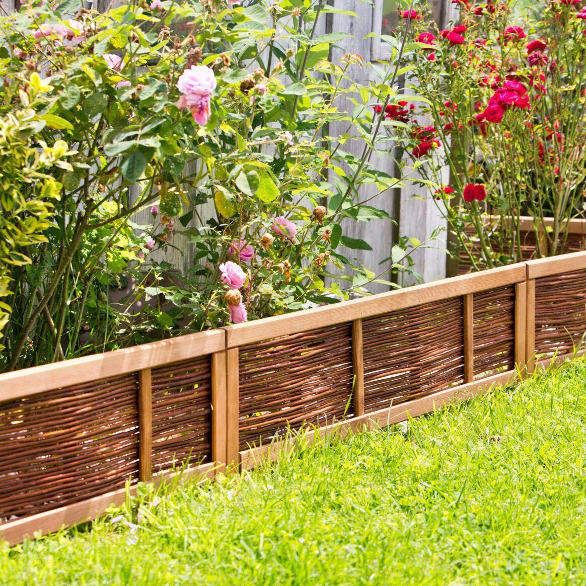 Windhager Beetumrandung Weide, LxH: 100x36 cm, Beeteinfassung